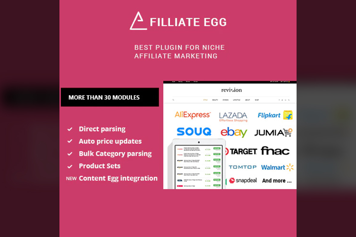 Affiliate Egg – Niche Affiliate Marketing WordPress Plugin v10.9.22