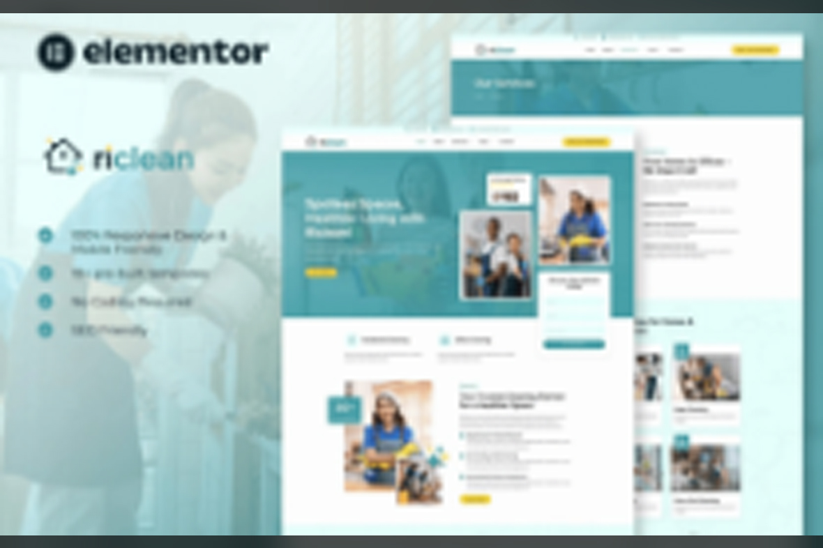 Riclean – Cleaning Service Company Elementor Template Kit April 2, 2025