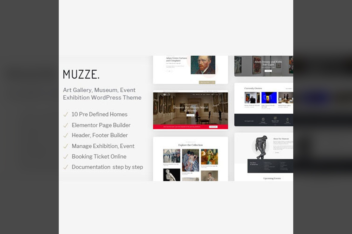 Muzze – Museum Art Gallery Exhibition WordPress Theme v1.7.2