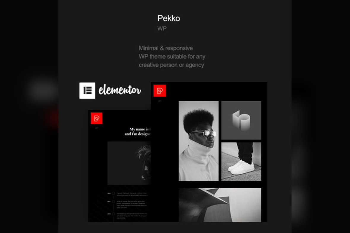 Pekko – Minimal Dark WordPress Theme v1.4