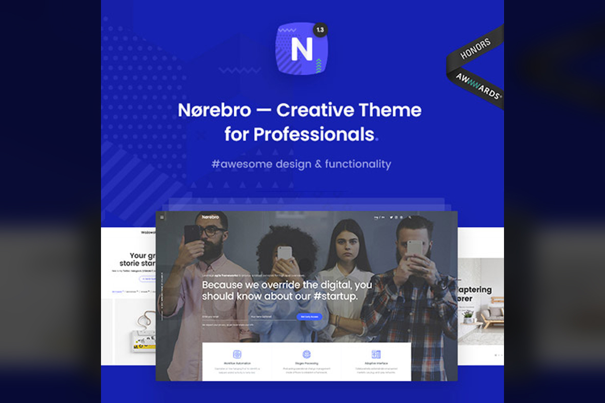 Norebro – Creative Portfolio Theme for Multipurpose Usage v1.6.7