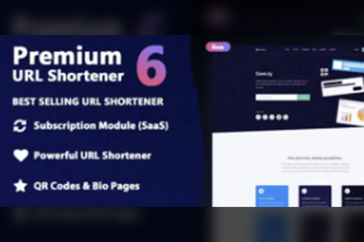 Premium URL Shortener – Link Shortening Script (URL) + SaaS Theme For Premium URL Shortener v7.6.2