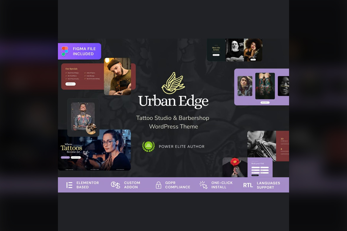 Urban Edge – Barbershop & Tattoo Studio WordPress Theme v1.1.1