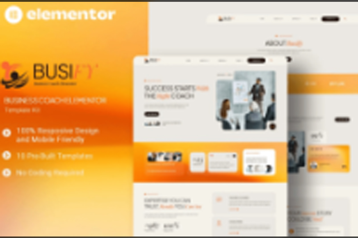 Busify – Business Coach Elementor Template Kit April 2, 2025