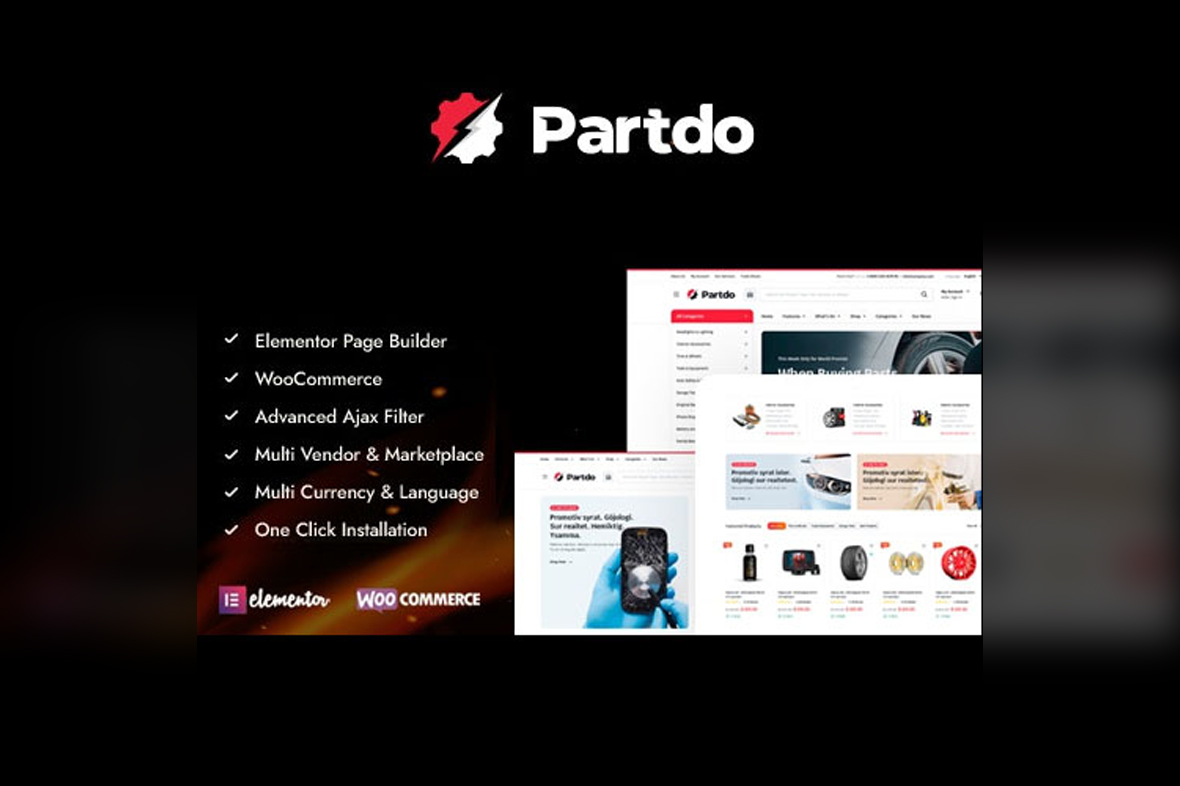Partdo – Auto Parts and Tools Shop WooCommerce Theme v1.4.1