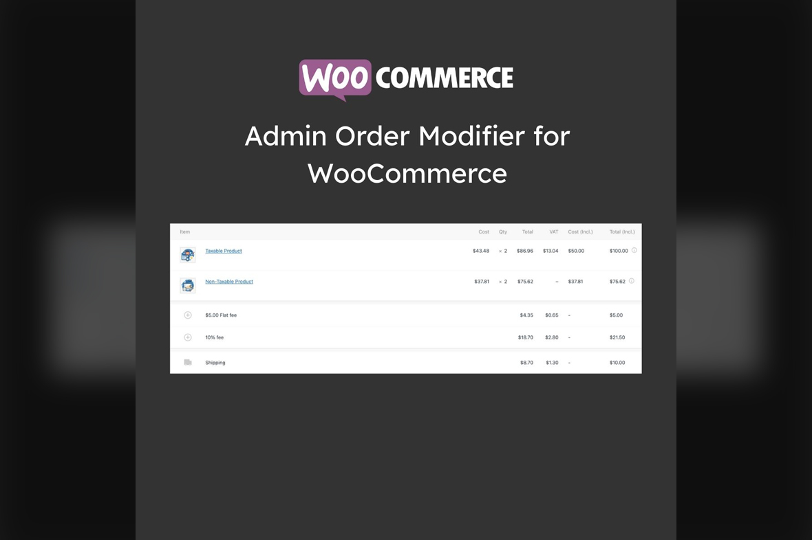 Admin Order Modifier for WooCommerce v1.1.5