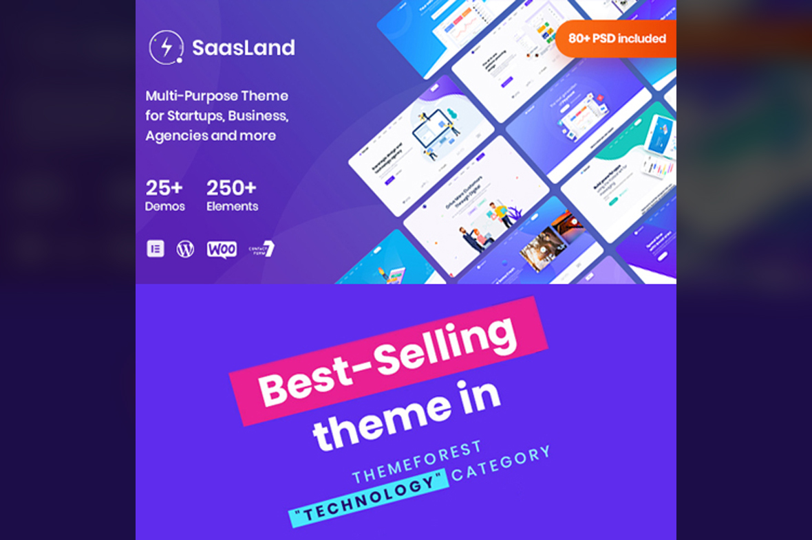 Saasland – MultiPurpose WordPress Theme for Startup v3.7.0