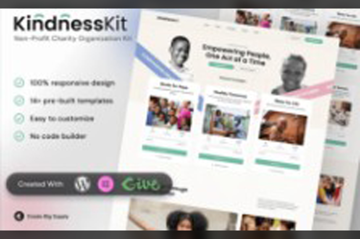 KindnessKit – Non-Profit and Charity Elementor Template Kit – Donation and Fundraising April 15, 202