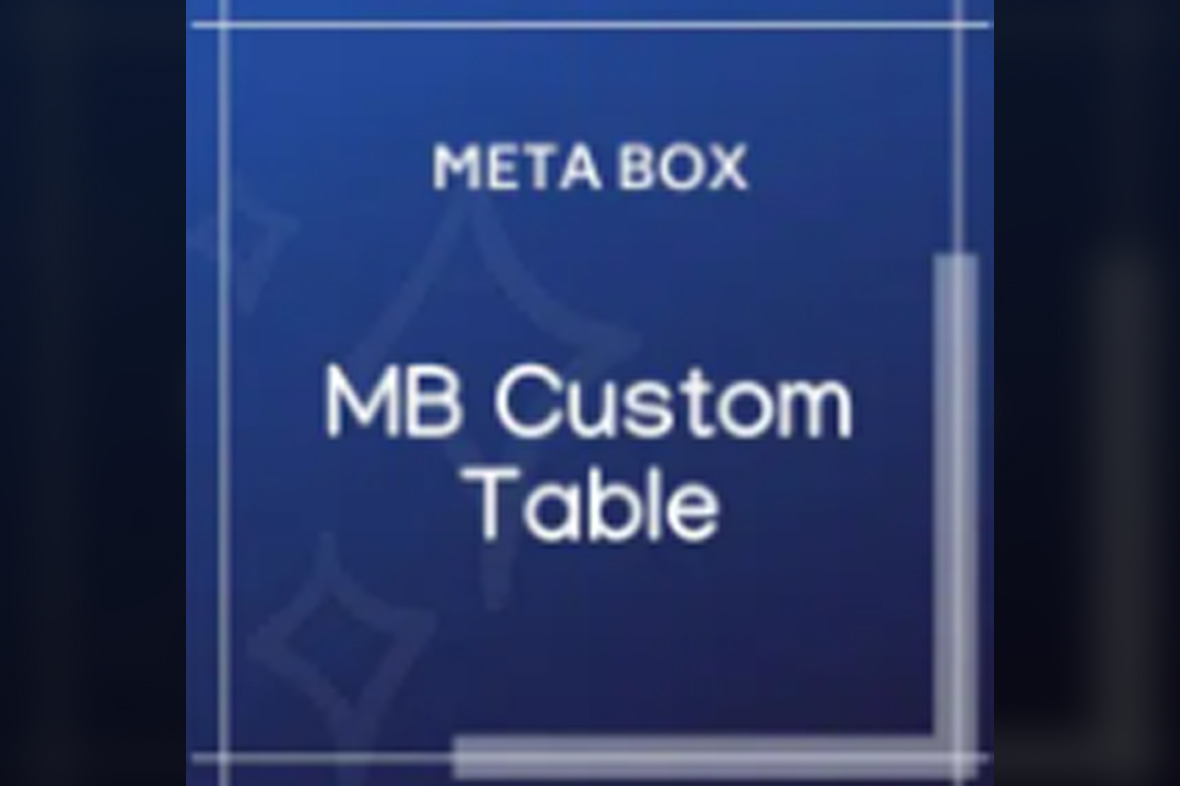 MB Custom Table v2.2.3