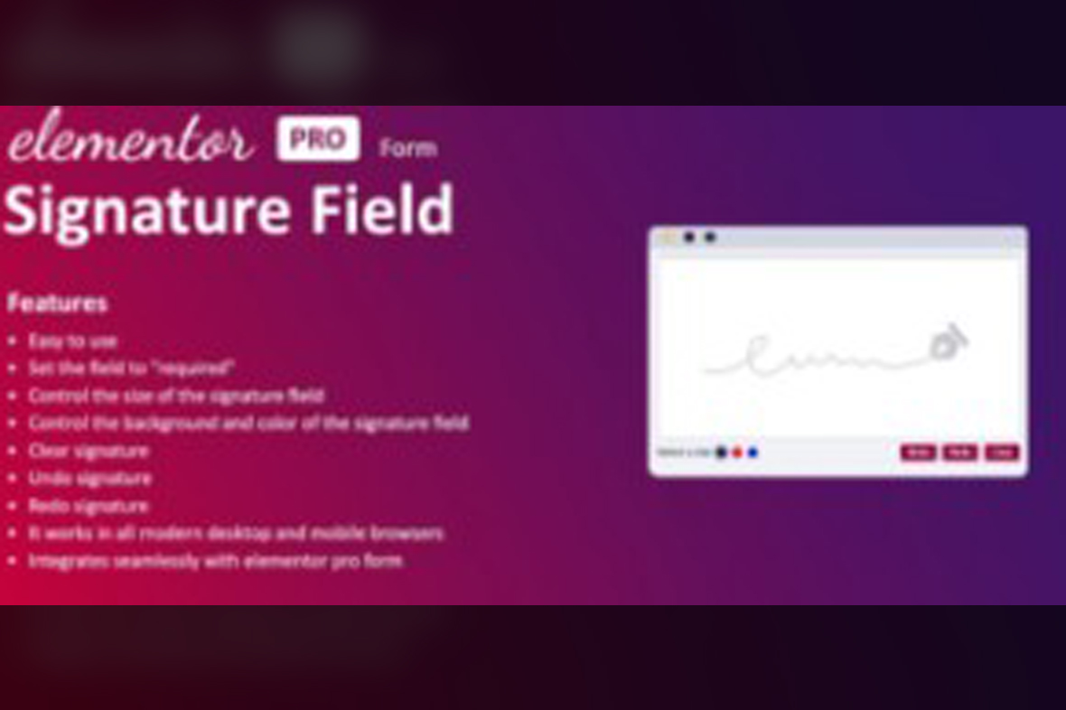 Signature Field for Elementor v1.4.0