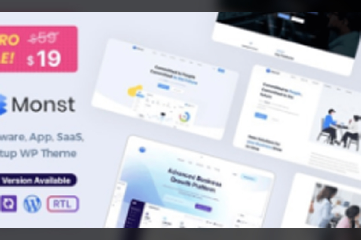 Monst – Saas Startup WordPress Theme v1.2.3