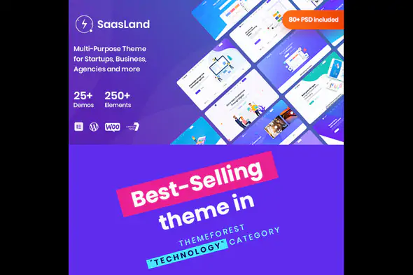 Saasland: The Ultimate WordPress Theme for All Your Startup Needs.