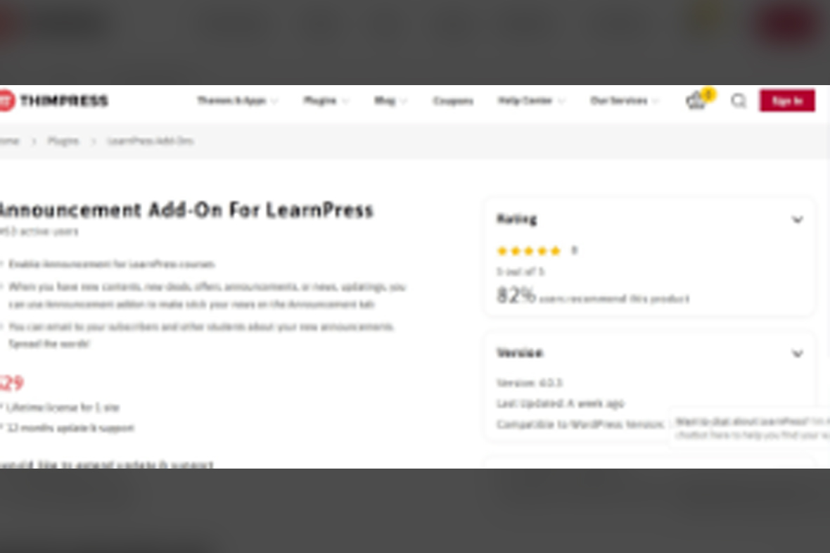 LearnPress Announcements v4.1.4