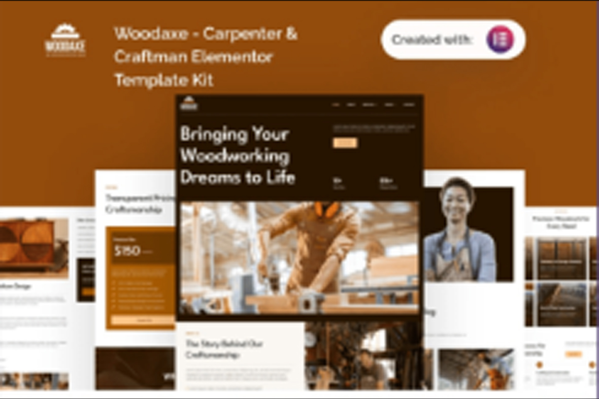 Woodaxe – Carpenter and Craftman Elementor Template Kit March 26, 2025