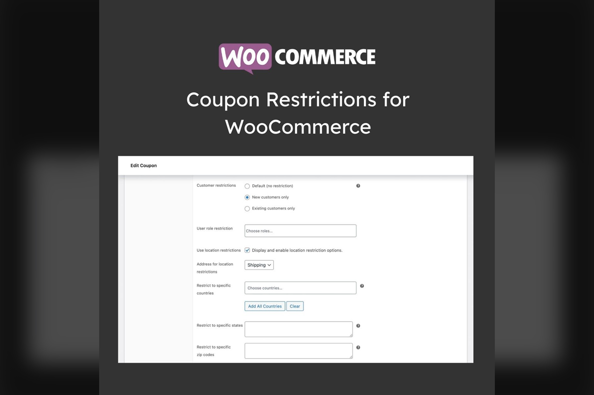 Coupon Restrictions for WooCommerce v2.3.0