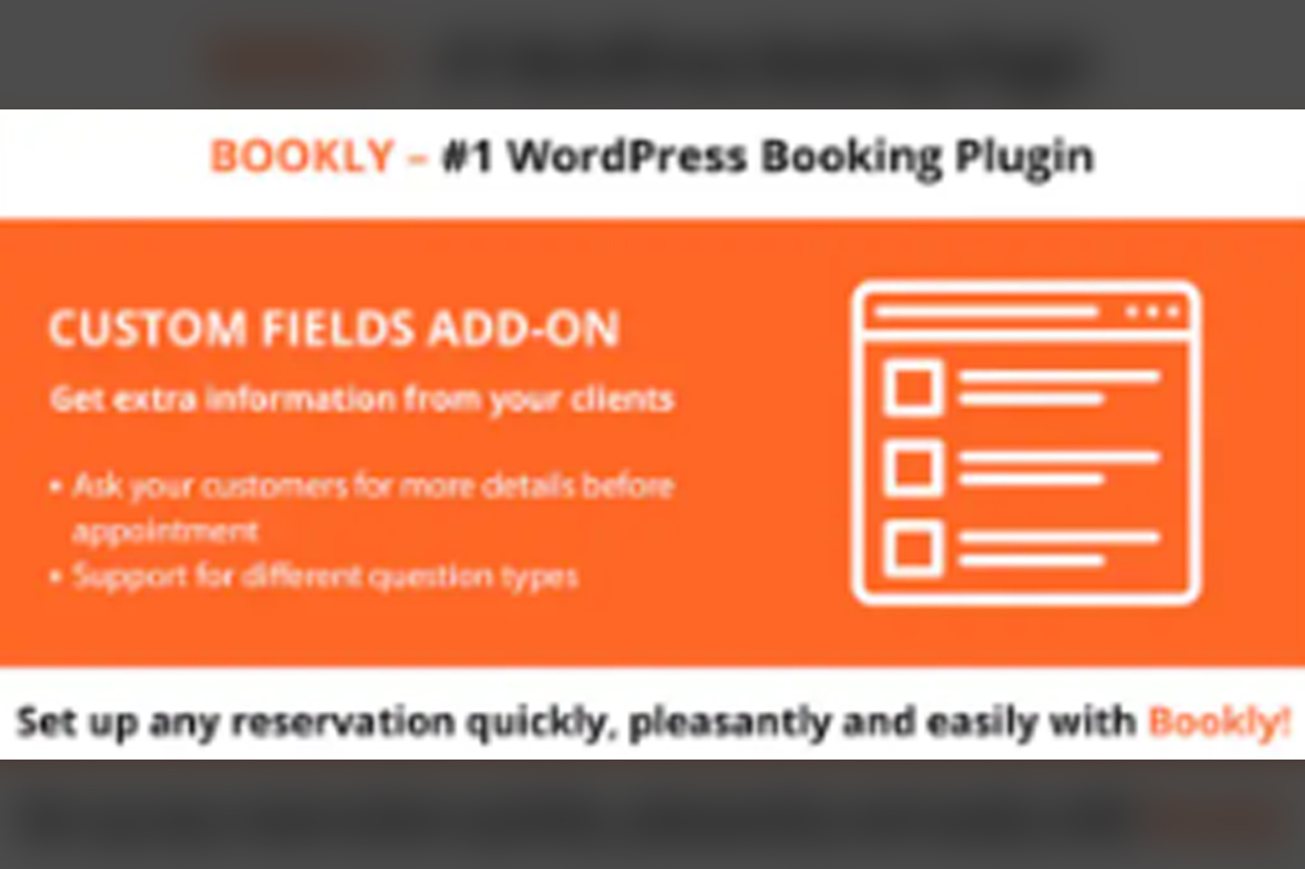 Bookly Pro Custom Fields Add-on v5.4