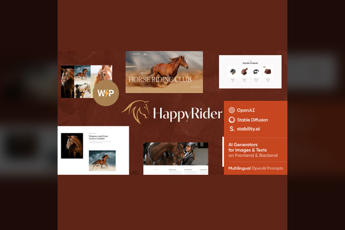 Happy Rider – Horse School & Equestrian Center WordPress Theme
