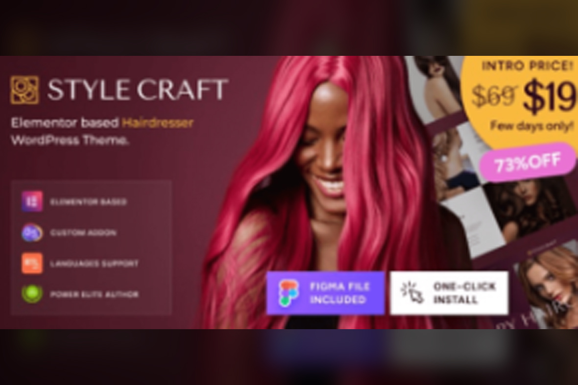 Style Craft – Hairdresser and Hair Salon WordPress Theme v1.1.0