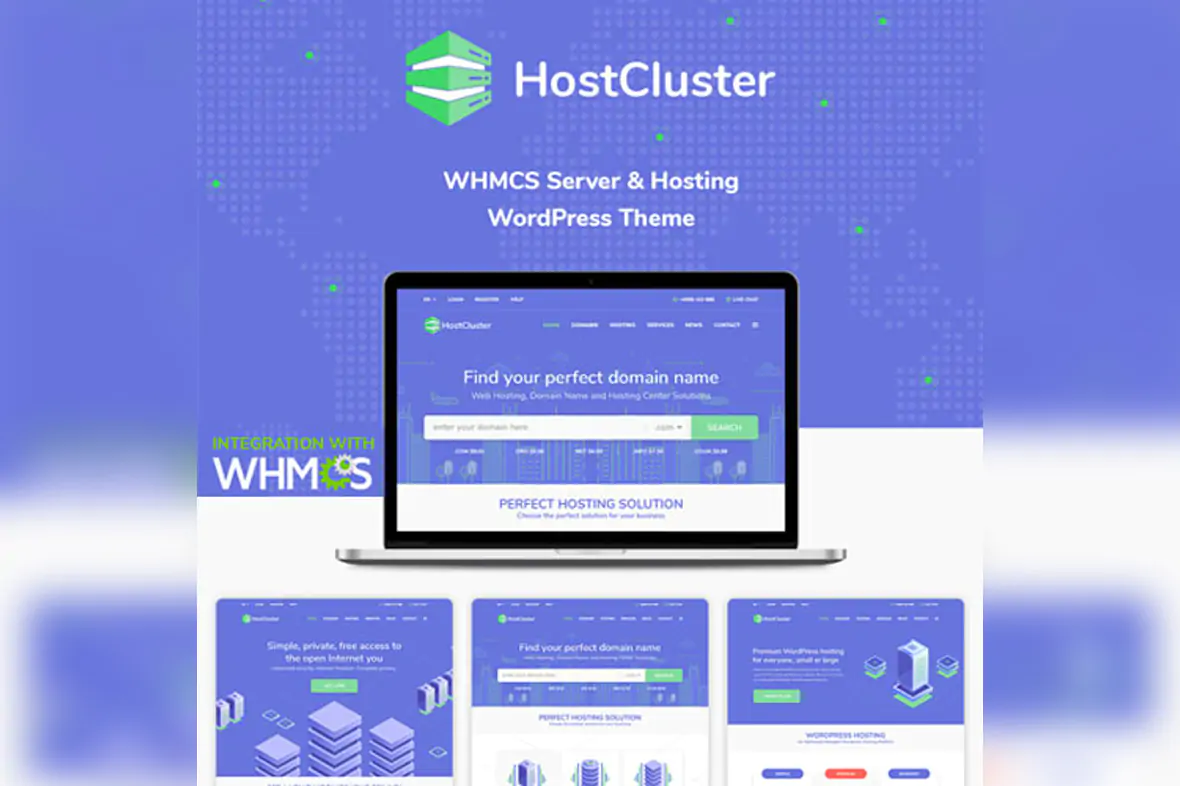 HostCluster – WHMCS Hosting WordPress Theme