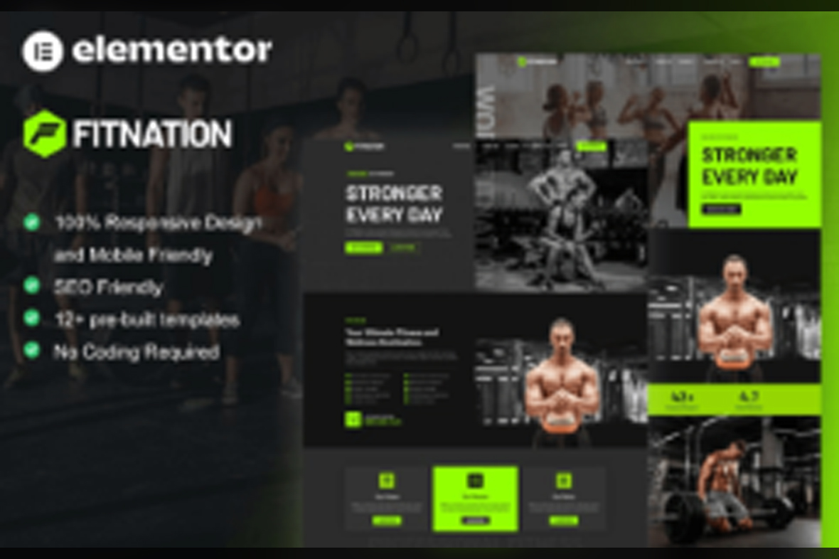 FitNation – Gym and Fitness Elementor Template Kit April 1, 2025