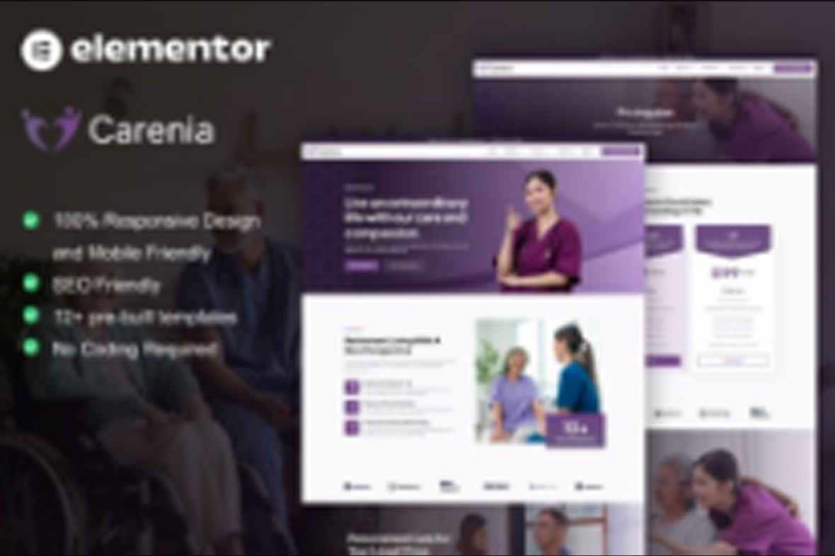 Carenia – Home Care and Private Nursing Services Elementor Template Kit July 29, 2025