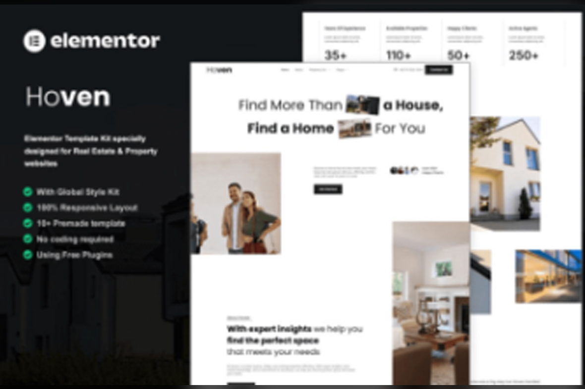 Hoven – Real Estate and Property Elementor Template Kit Mar-15