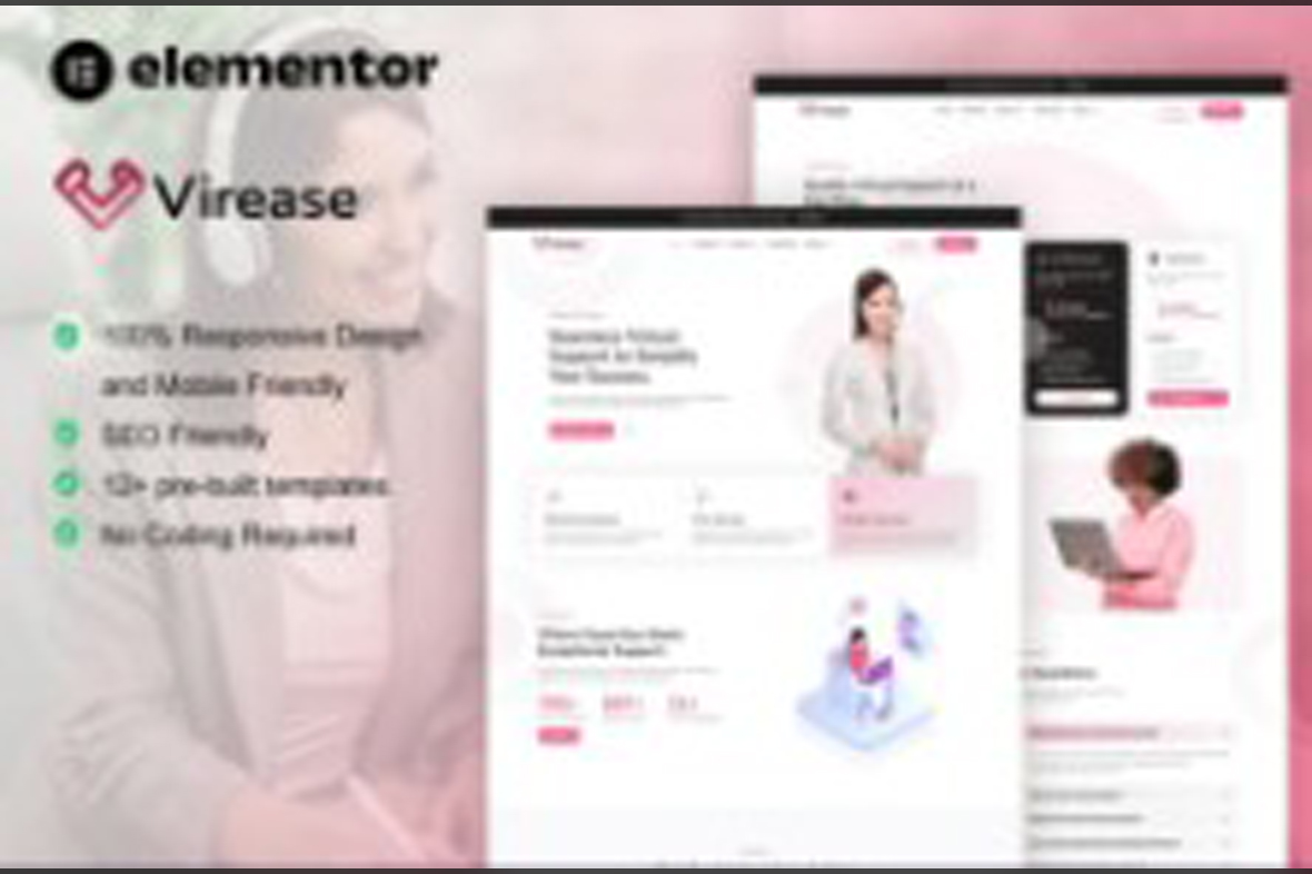Virease – Virtual Assistant Service Elementor Pro Template Kit April 15, 2025