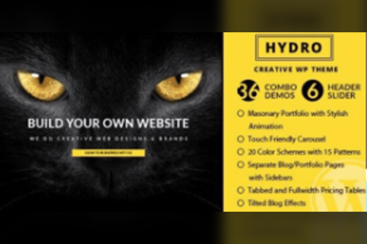 HYDRO – One Page Portfolio WordPress Theme v3.1