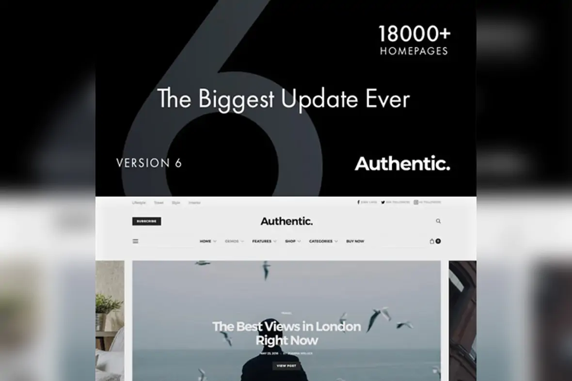 Authentic – Lifestyle Blog & Magazine WordPress Theme